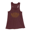 My Apartment Smells Of Rich Mahogany Women's Flowey Racerback Tank Top Maroon | Funny Shirt from Famous In Real Life