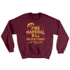 Fire Marshal Bill Fire Safety School Ugly Sweater Maroon | Funny Shirt from Famous In Real Life