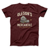 Oleson's Mercantile Funny Movie Men/Unisex T-Shirt Maroon | Funny Shirt from Famous In Real Life