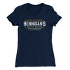 Hennigan's Scotch Whisky Women's T-Shirt Midnight Navy | Funny Shirt from Famous In Real Life