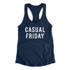 Casual Friday Funny Women's Racerback Tank Midnight Navy | Funny Shirt from Famous In Real Life