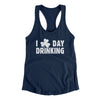 I Clover Day Drinking Women's Racerback Tank Midnight Navy | Funny Shirt from Famous In Real Life