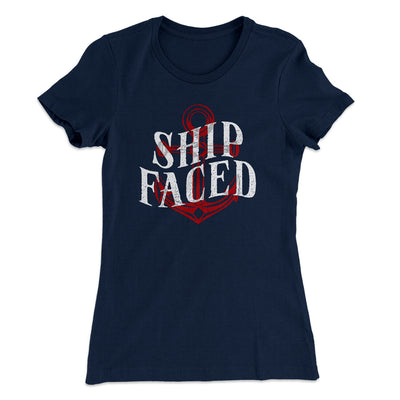 Ship Faced Women's T-Shirt Midnight Navy | Funny Shirt from Famous In Real Life
