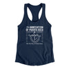 The Annexation Of Puerto Rico Women's Racerback Tank Midnight Navy | Funny Shirt from Famous In Real Life