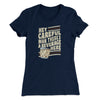 Hey, Careful Man, There’s A Beverage Here Women's T-Shirt Midnight Navy | Funny Shirt from Famous In Real Life