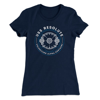 Uss Resolute Women's T-Shirt Midnight Navy | Funny Shirt from Famous In Real Life
