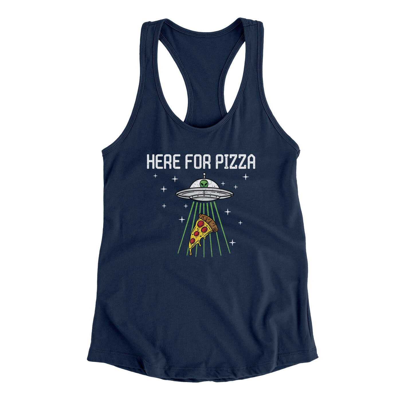 Here For The Pizza Women's Racerback Tank | Funny Shirt from Famous In Real Life