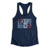 They May Take Our Lives But They’ll Never Take Our Freedom Women's Racerback Tank Midnight Navy | Funny Shirt from Famous In Real Life