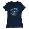 All American Burger Women's T-Shirt Midnight Navy | Funny Shirt from Famous In Real Life