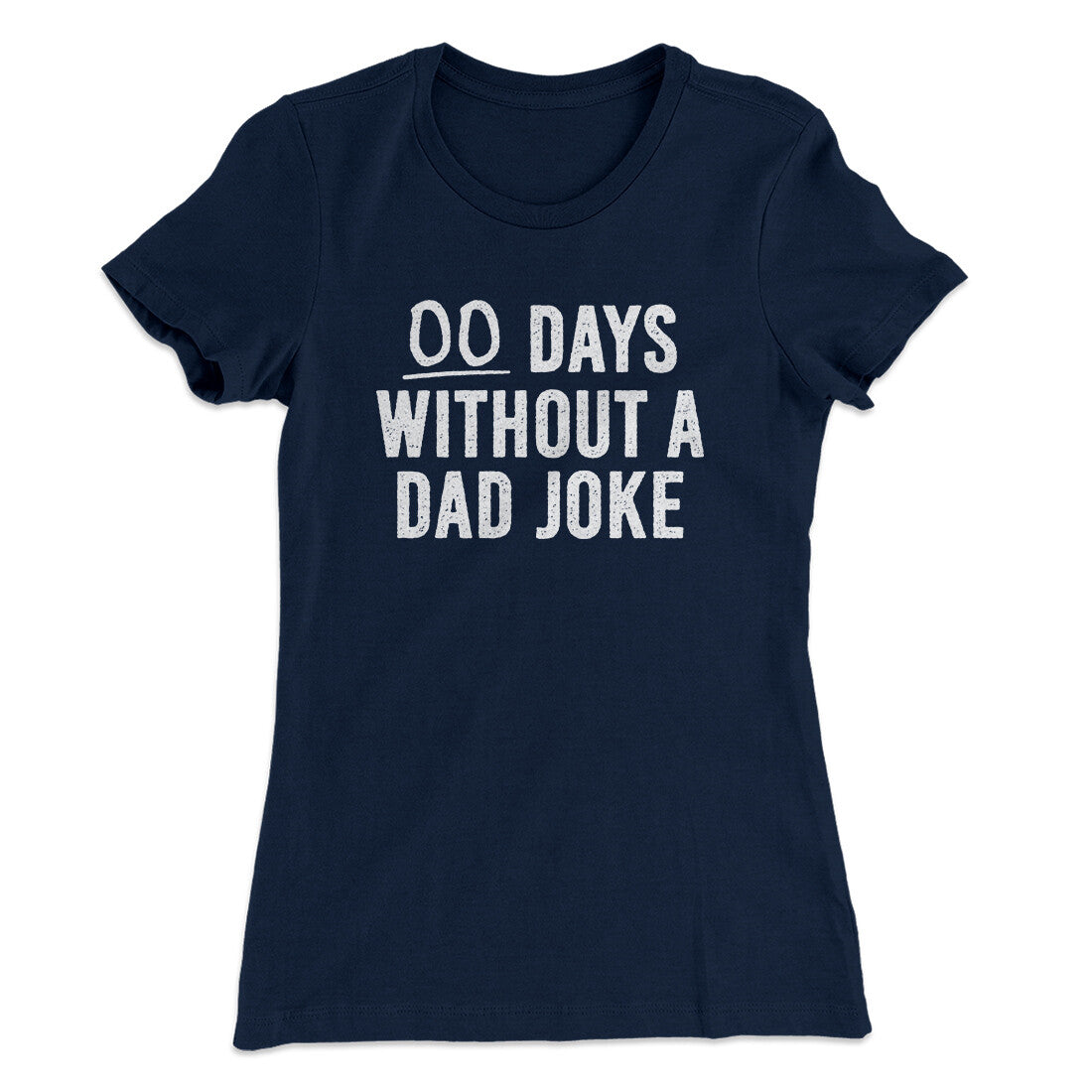 00 Days Without A Dad Joke Funny Women's T-Shirt | Funny Shirt from Famous In Real Life