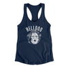 Hellooo! Women's Racerback Tank Midnight Navy | Funny Shirt from Famous In Real Life