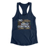 No Shelf Control Funny Women's Racerback Tank Midnight Navy | Funny Shirt from Famous In Real Life