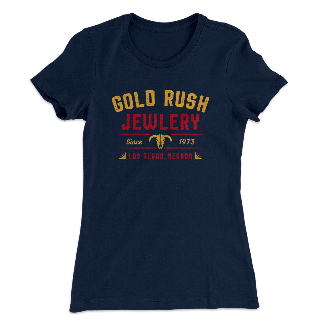 Gold Rush Jewelry Women's T-Shirt Midnight Navy | Funny Shirt from Famous In Real Life