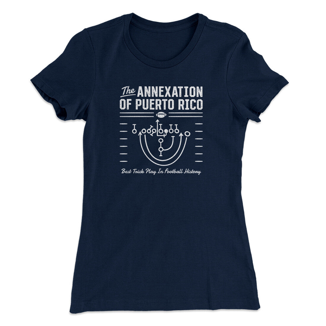 The Annexation Of Puerto Rico Women's T-Shirt Midnight Navy | Funny Shirt from Famous In Real Life