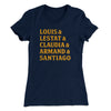 Interview Vampire Names Women's T-Shirt Midnight Navy | Funny Shirt from Famous In Real Life