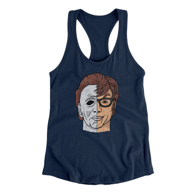 Michael Myers Women's Racerback Tank Midnight Navy | Funny Shirt from Famous In Real Life