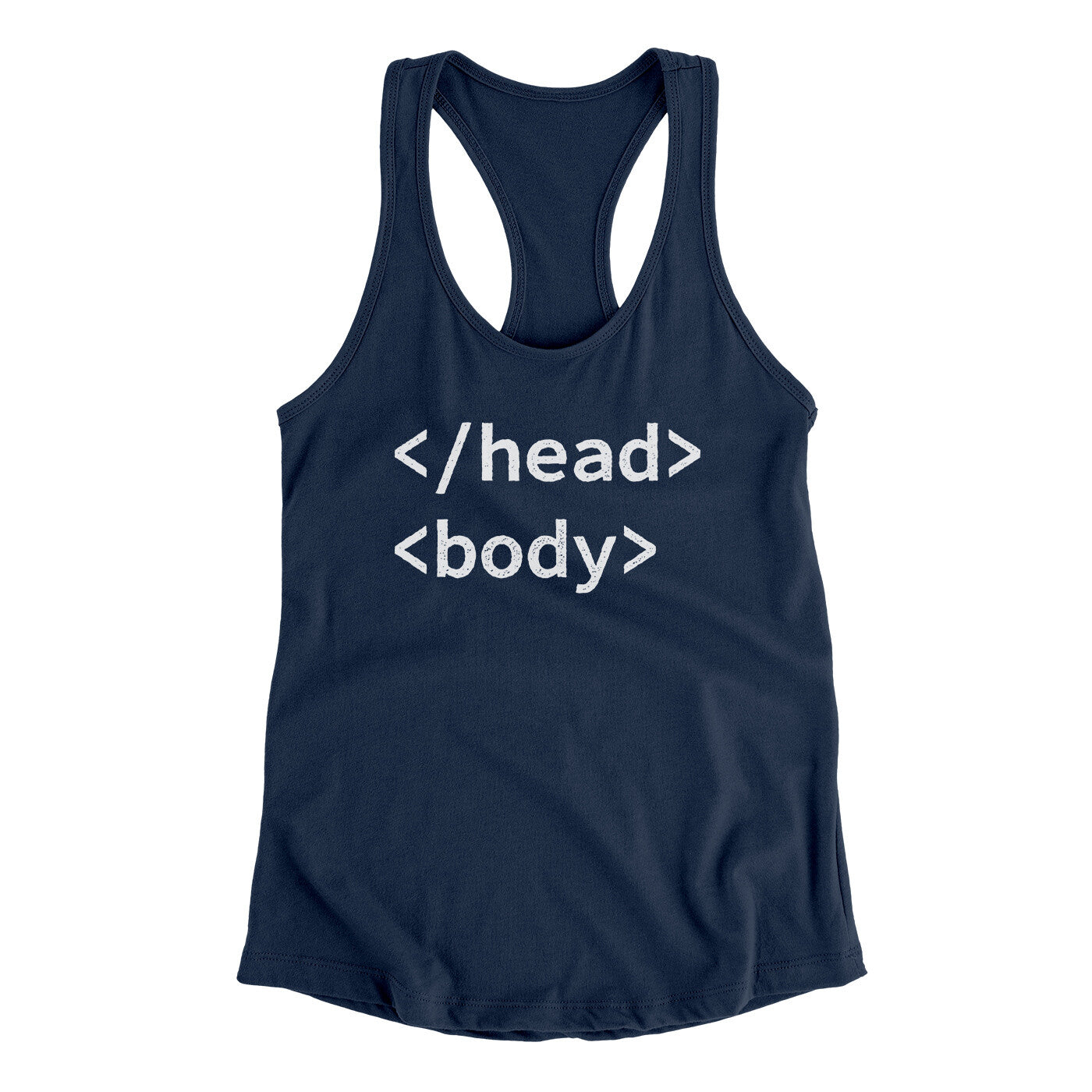 Html Head Body Funny Women's Racerback Tank | Funny Shirt from Famous In Real Life