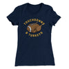 Touchdowns And Turkeys Funny Thanksgiving Women's T-Shirt Midnight Navy | Funny Shirt from Famous In Real Life