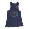 Cafe Disco Women's Flowey Racerback Tank Top Midnight | Funny Shirt from Famous In Real Life