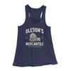 Oleson's Mercantile Women's Flowey Racerback Tank Top Midnight | Funny Shirt from Famous In Real Life