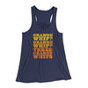 Three Orange Whips Women's Flowey Racerback Tank Top Midnight | Funny Shirt from Famous In Real Life