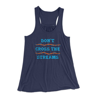 Don't Cross Streams Women's Flowey Racerback Tank Top Midnight | Funny Shirt from Famous In Real Life