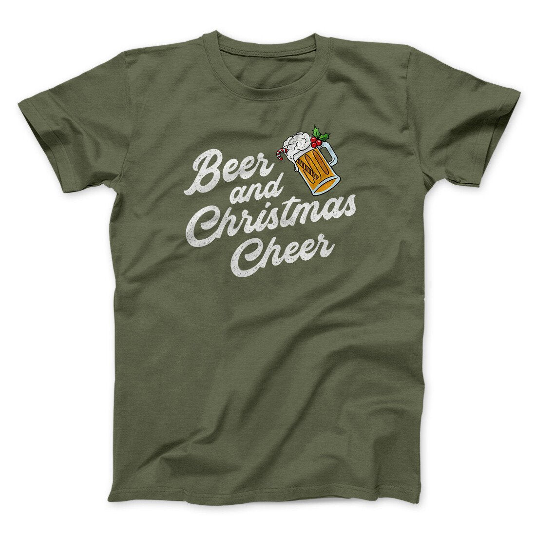 Beer And Christmas Cheer Men/Unisex T-Shirt | Funny Shirt from Famous In Real Life