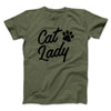 Cat Lady Men/Unisex T-Shirt Military Green | Funny Shirt from Famous In Real Life