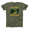 Great Minds Think A Hike Men/Unisex T-Shirt Military Green | Funny Shirt from Famous In Real Life