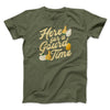 Here For A Gourd Time Men/Unisex T-Shirt Military Green | Funny Shirt from Famous In Real Life