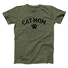 Cat Mom Men/Unisex T-Shirt Military Green | Funny Shirt from Famous In Real Life
