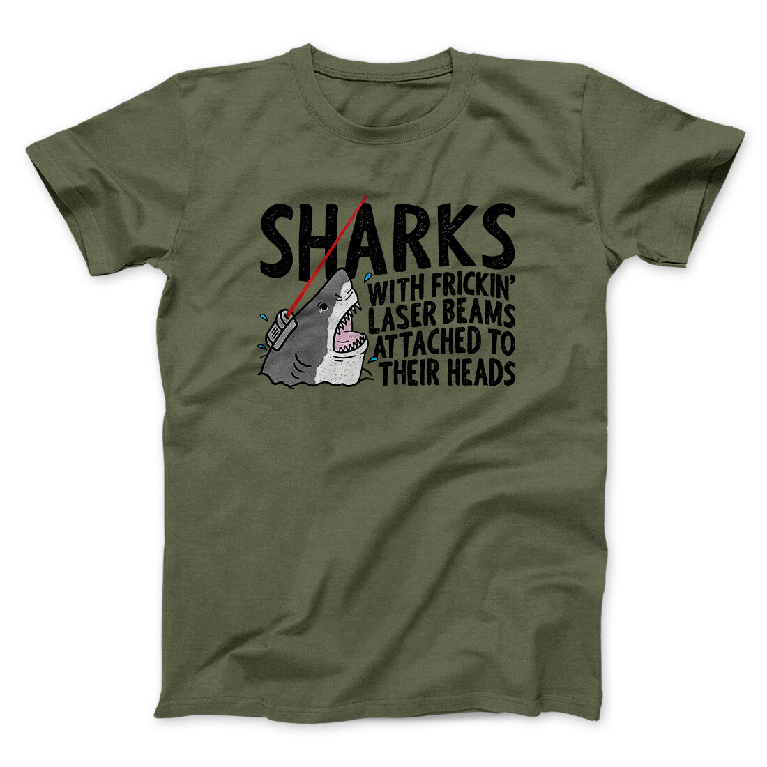 Sharks With Frickin’ Laser Beams Funny Movie Men/Unisex T-Shirt | Funny Shirt from Famous In Real Life