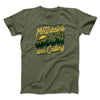 The Mountains Are Calling Men/Unisex T-Shirt Military Green | Funny Shirt from Famous In Real Life