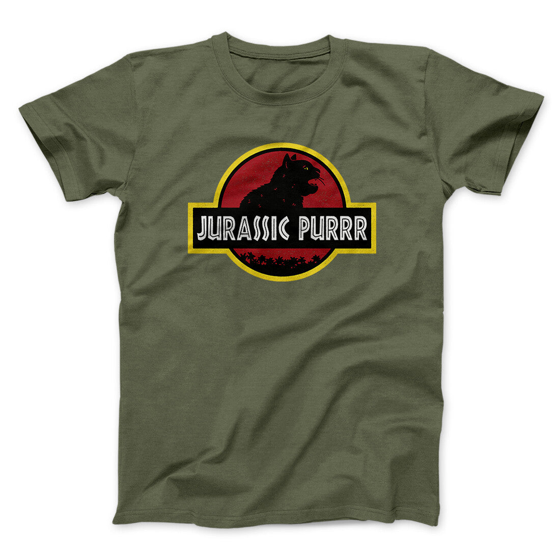 Jurassic Purr Funny Movie Men/Unisex T-Shirt | Funny Shirt from Famous In Real Life