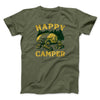 Happy Camper Men/Unisex T-Shirt Military Green | Funny Shirt from Famous In Real Life