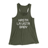 Hasta La Vista Baby Women's Flowey Racerback Tank Top Military Green | Funny Shirt from Famous In Real Life