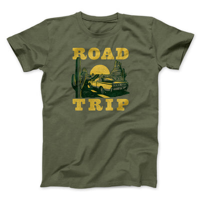 Road Trip Men/Unisex T-Shirt Military Green | Funny Shirt from Famous In Real Life