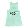 Serenity Now Women's Flowey Racerback Tank Top Mint | Funny Shirt from Famous In Real Life