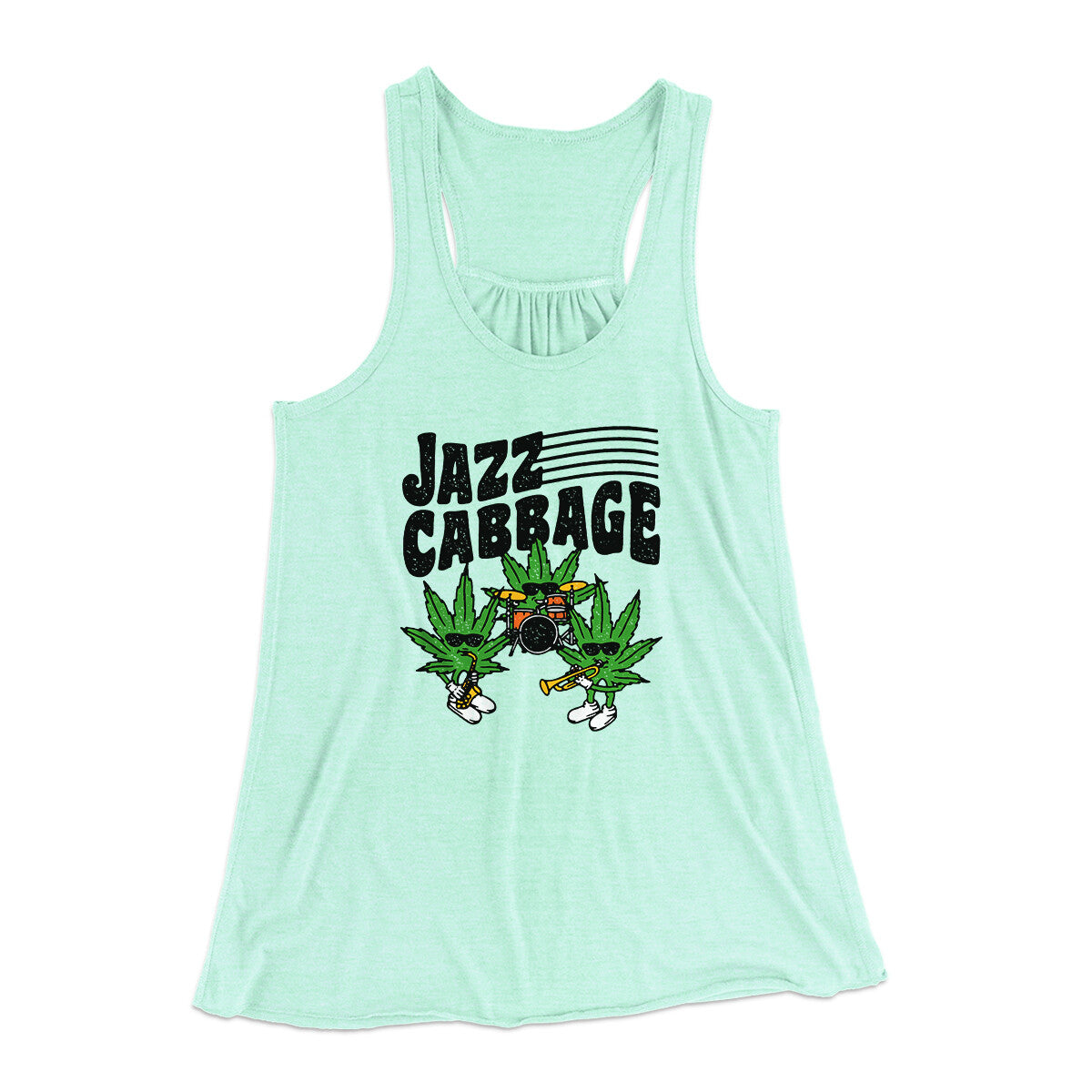 Jazz Cabbage Funny Women's Flowey Racerback Tank Top | Funny Shirt from Famous In Real Life