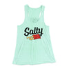 Salty Chips Women's Flowey Racerback Tank Top Mint | Funny Shirt from Famous In Real Life