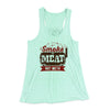 Smoke Meat Not Meth Women's Flowey Racerback Tank Top Mint | Funny Shirt from Famous In Real Life
