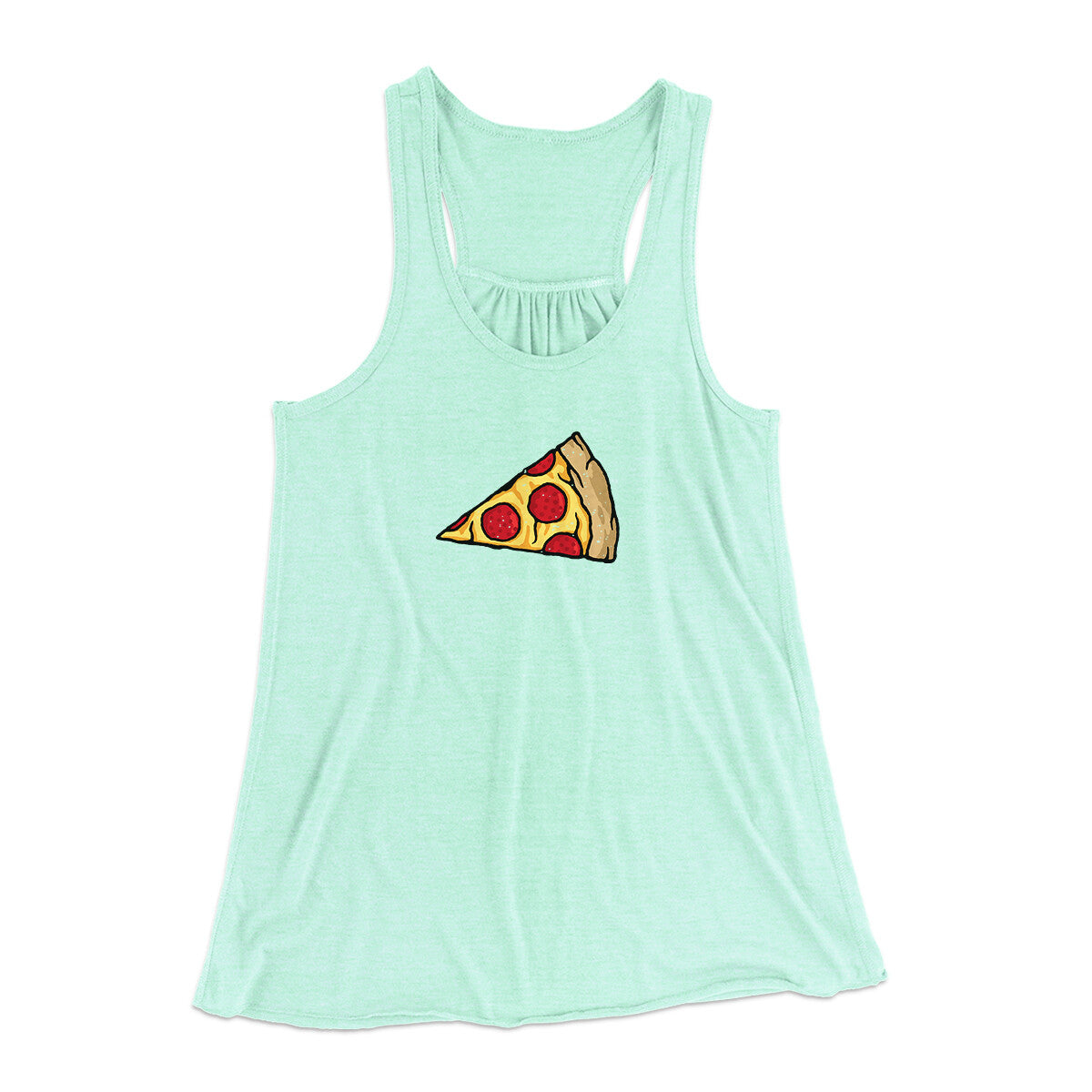 Pizza Slice Couple's Shirt Women's Flowey Racerback Tank Top | Funny Shirt from Famous In Real Life