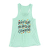 Walls Are Meant For Climbing Women's Flowey Racerback Tank Top Mint | Funny Shirt from Famous In Real Life