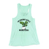 I’m Friends With A Monstera Women's Flowey Racerback Tank Top Mint | Funny Shirt from Famous In Real Life