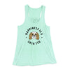Happiness Is A Shih Tzu Women's Flowey Racerback Tank Top Mint | Funny Shirt from Famous In Real Life