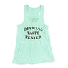 Official Taste Tester Women's Flowey Racerback Tank Top Mint | Funny Shirt from Famous In Real Life