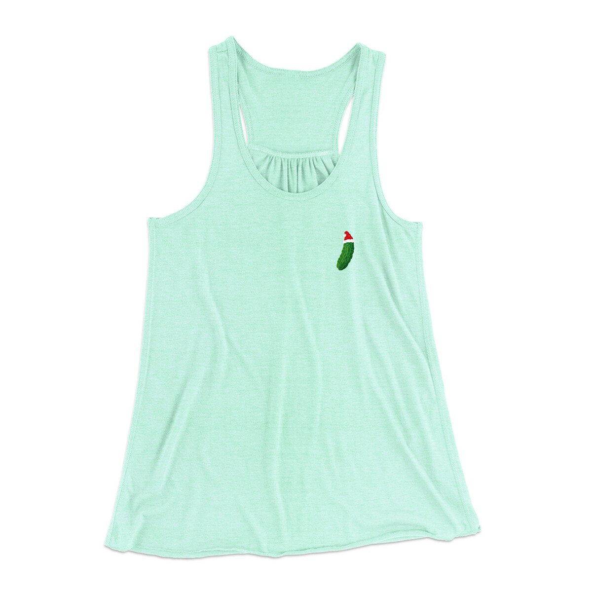Christmas Pickle Women's Flowey Racerback Tank Top | Funny Shirt from Famous In Real Life