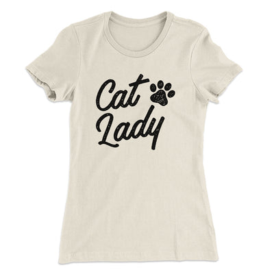 Cat Lady Women's T-Shirt Natural | Funny Shirt from Famous In Real Life