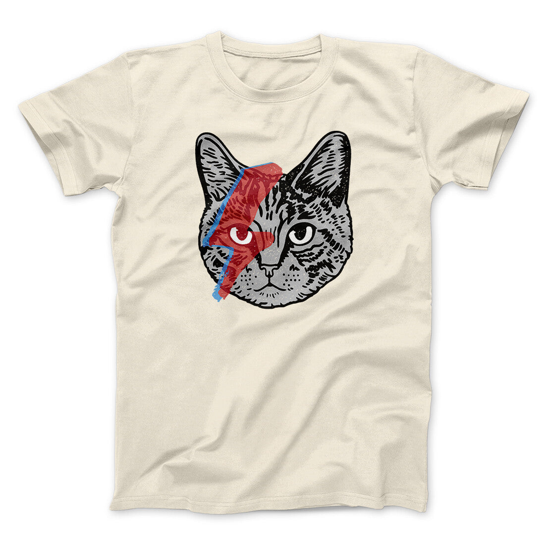 Bowie Cat Men/Unisex T-Shirt | Funny Shirt from Famous In Real Life