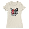 Bowie Cat Women's T-Shirt Natural | Funny Shirt from Famous In Real Life